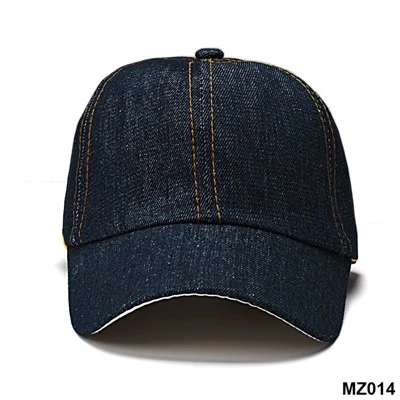 Yili denim seitsemän paneelin baseball-korkki säädettävällä hihnalla
